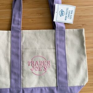 NWT Trader Joe's Mini Tote Bag (2026 Spring Pastel)  Lovely Lavender 🛍️